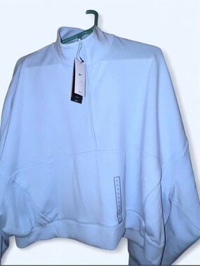 Nike Women’s Light Blue Quarter-Zip Crew Sweater